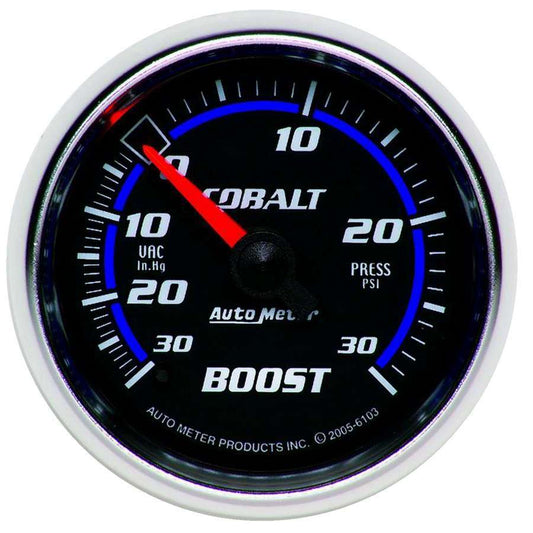 Autometer 2-1/16in C/S Boost/Vac Gauge 30in Hg/30psi MPN ATM6103