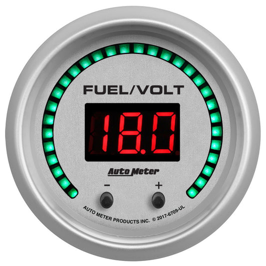 Autometer 2-1/16 Fuel/Volt Gauge Elite Digital UL Series MPN ATM6709-UL