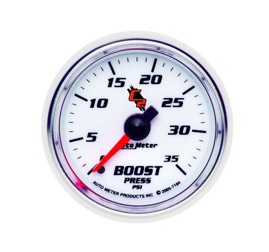 Autometer 2-1/16in C2/S Boost Gauge 0-35 psi MPN ATM7104