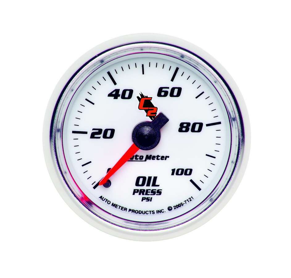 Autometer 2-1/16in C2/S Oil Press. Gauge 0-100psi MPN ATM7121