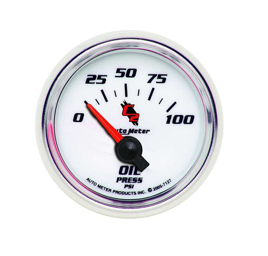 Autometer 2-1/16in C2/S Oil Press. Gauge 0-100psi MPN ATM7127