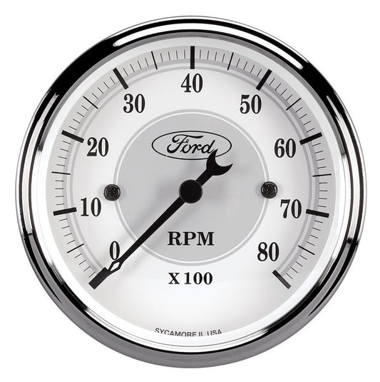 Autometer Ford Racing Tach - 3-1/8 In-Dach - White Face MPN ATM880088 For Ford