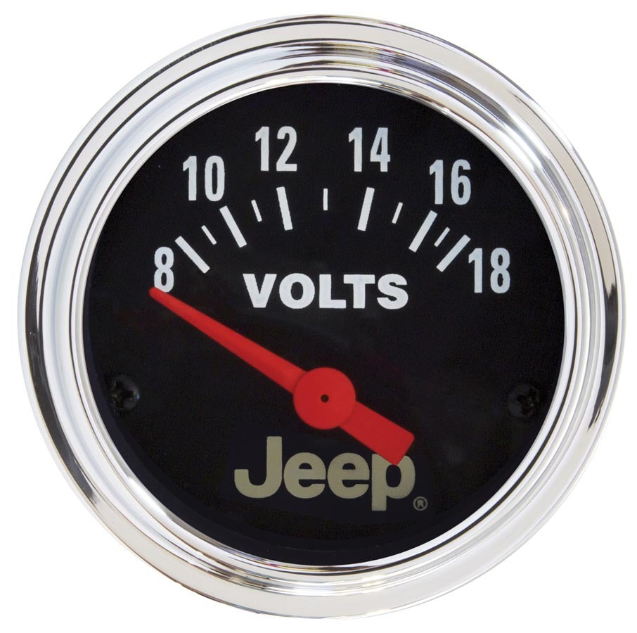 Autometer 2-1/16 Voltmeter Gauge - Jeep Series MPN ATM880242 For Jeep
