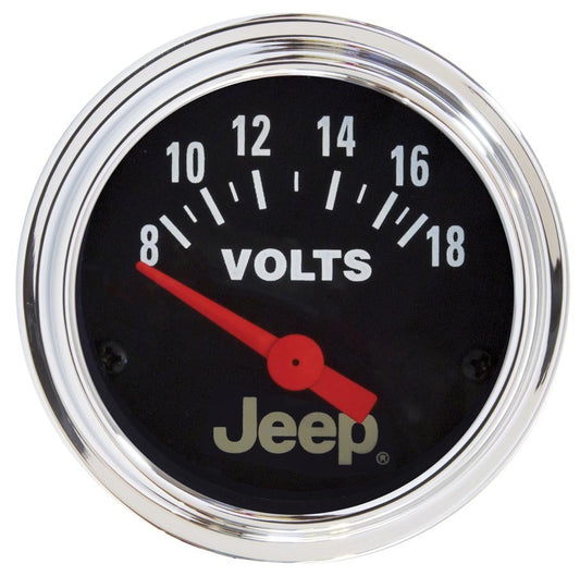 Autometer 2-1/16 Voltmeter Gauge - Jeep Series MPN ATM880242 For Jeep