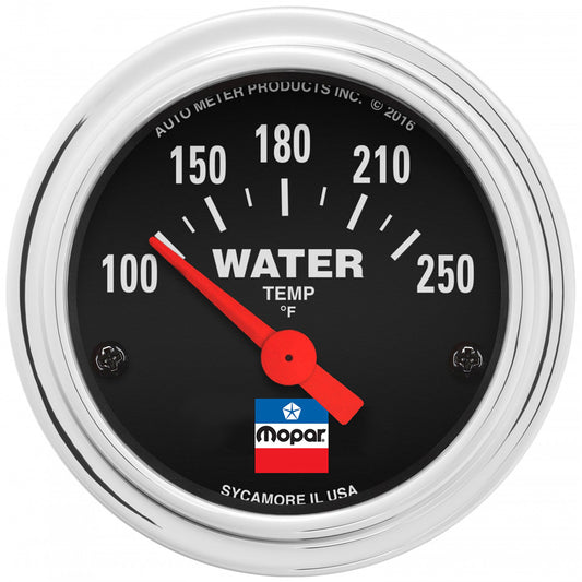 Autometer 2-1/16 Water Temp Gauge Mopar Logo Series MPN ATM880787 For Mopar