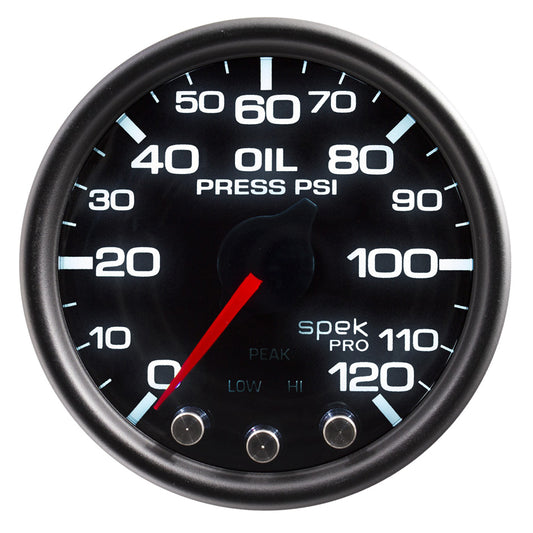 Autometer Spek-Pro Oil Pressure Gauge 0-120psi 2-1/16 MPN ATMP32552