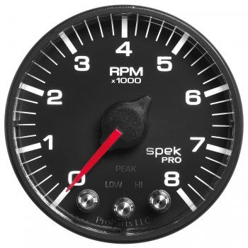Autometer Spek-Pro 2-1/16 Tach w/ Shift Light & Peak Mem. MPN ATMP334328
