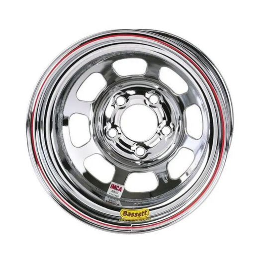 Bassett   Wheel 14x7 D Hole 4x 100MM 4in Chrome  BAS47SH4C