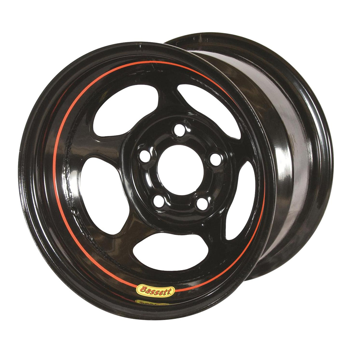 Bassett  Wheel 15in x 10in 3in BS 5x5 Black Inertia 50L53