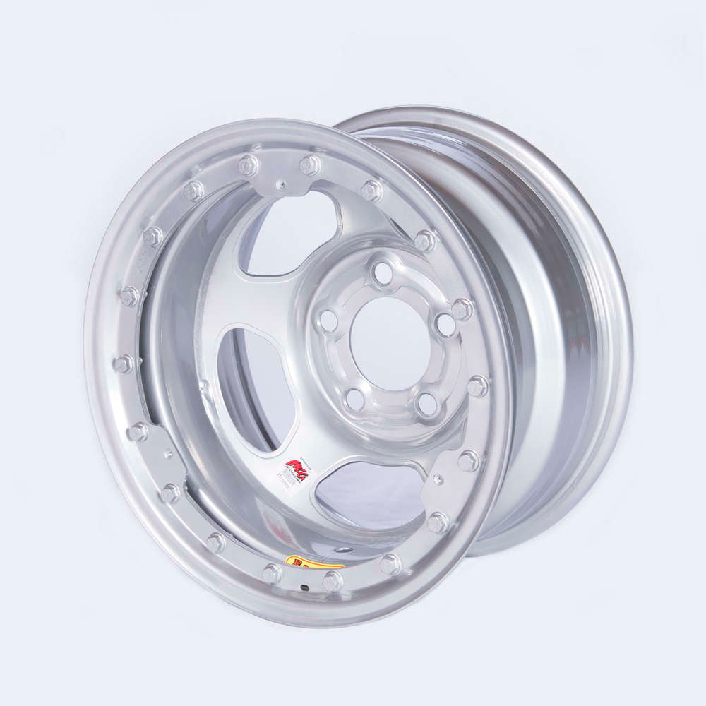 Bassett   15x8 IMCA Silver Beadlock Inertia 5x4.75  BAS58AC2ISLK