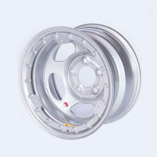 Bassett   15x8 IMCA Silver Beadlock Inertia 5x4.75  BAS58AC2ISLK
