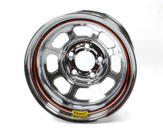 Bassett   15x8 Wheel 5x5 Chrome D-Hole Armor Edge  BAS58D52EC