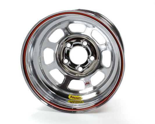 Bassett  15x8 IMCA Wheel Rev. Bell D-Hole Chrome 58D52IRBC