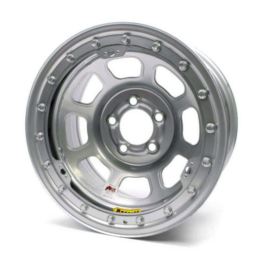 Bassett  15X8 IMCA B/Lock Wheel D-Hole Silver 5x5 58D53ISLK