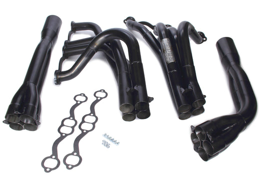 Beyea Custom Headers SBC Tri-Y DLM 23 Deg 1-3/4 - 1-7/8 - 2 MPN BEYDLMTY-23T2 For Chevy Dirt Late Model