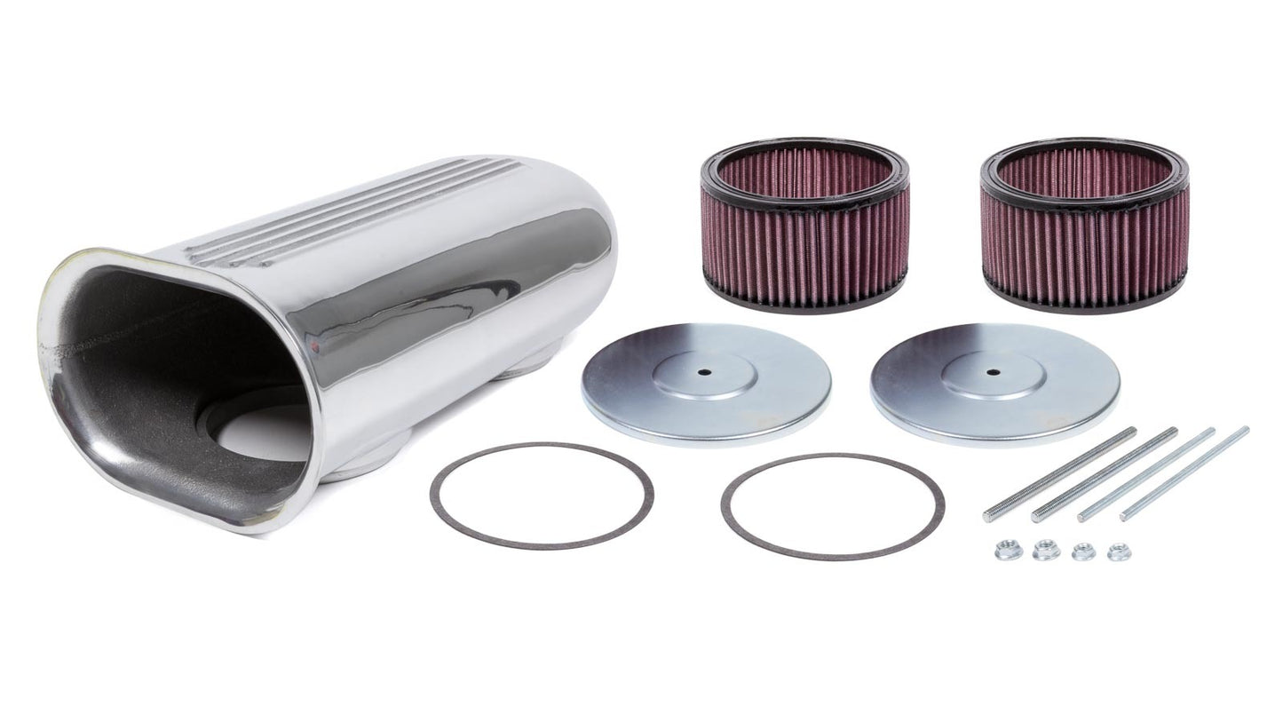 The Blower Shop  Dual Carb Blower Scoop Kit - Polished 5510