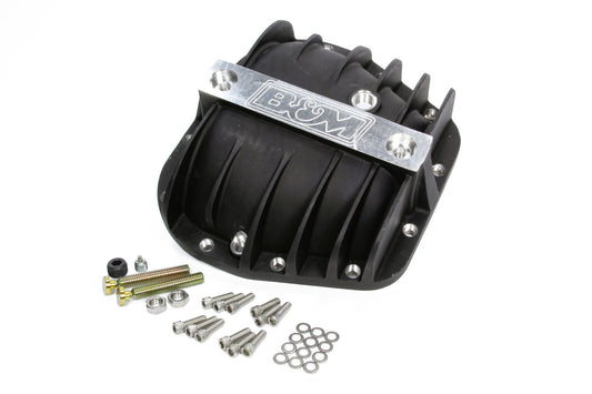 B And M Automotive Rear End Cover Cast Alum Ford 9.75 12-Bolt Black MPN BMM41298 For Ford