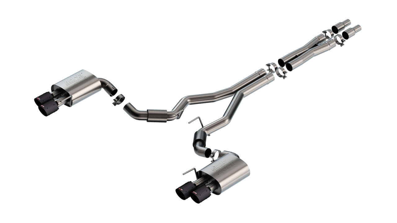 Borla 24- Mustang 5.0L Axle Baxk Exhaust MPN BOR140970CFBA For Ford Coyote, Mustang 2024
