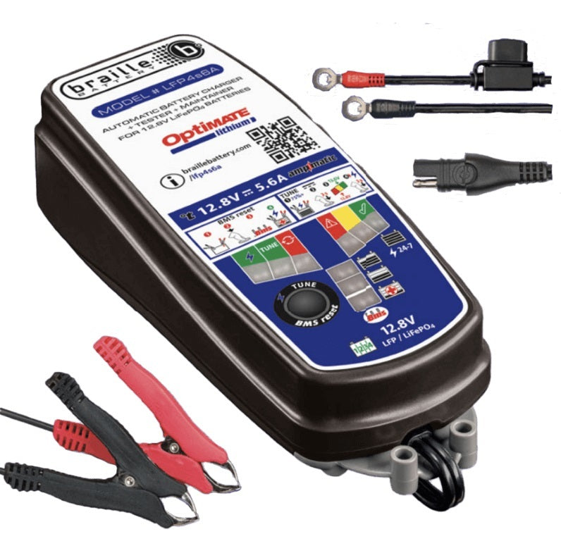 BRAILLE AUTO BATTERY   12-Volt Lithium Battery Charger   BRBTM393