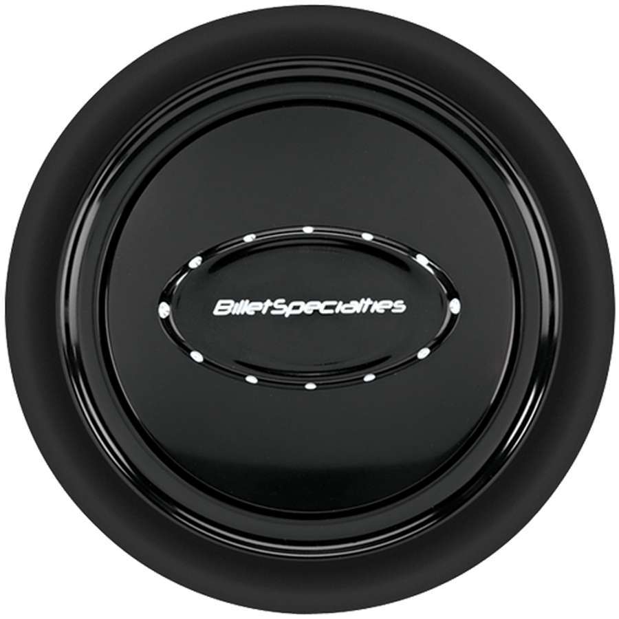 Billet Specialties  Horn Button Smooth Black Anodized 32729
