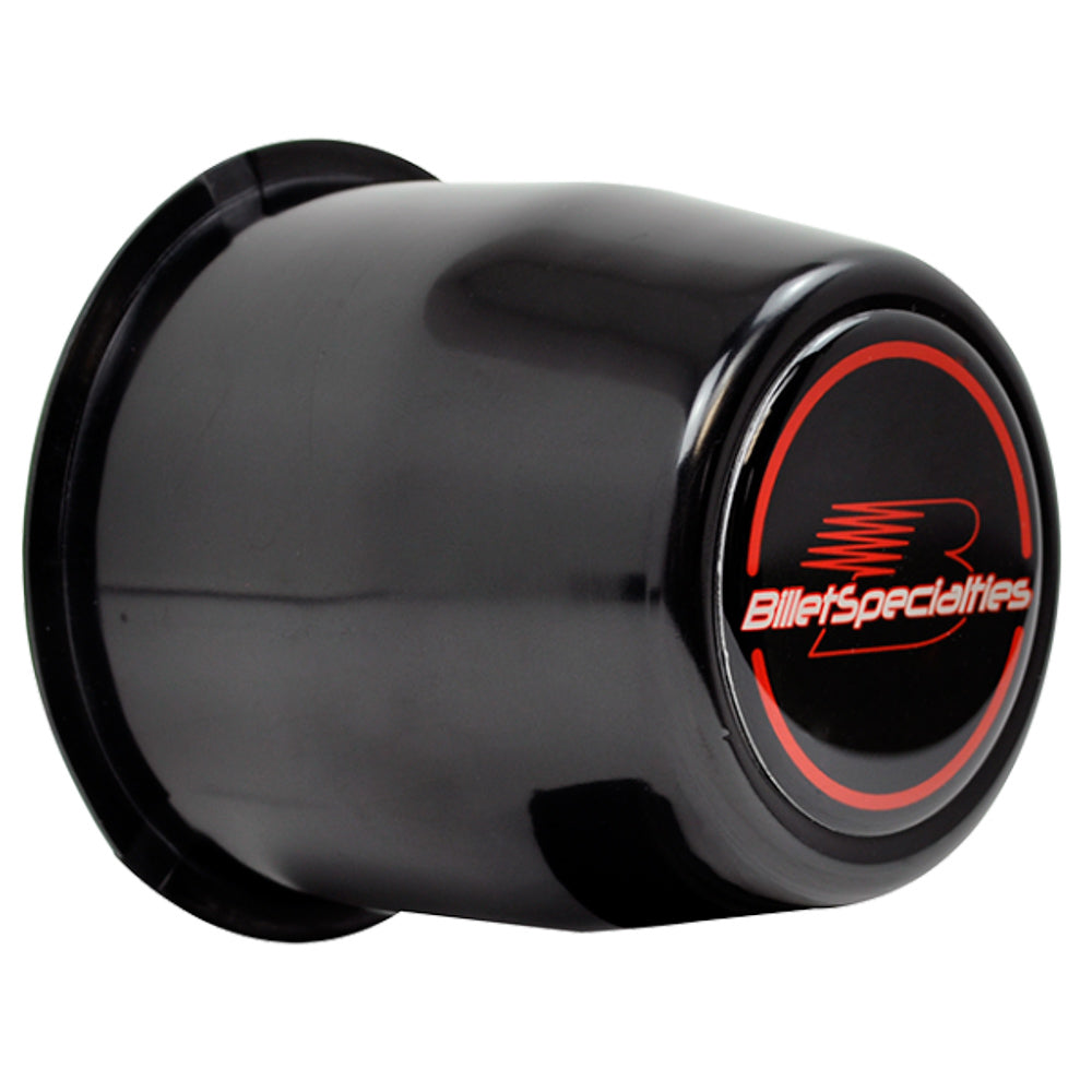 Billet Specialties   Center Cap Push Tru 3.1 89 CB Black 3-1/8in TALL  BSP999083B