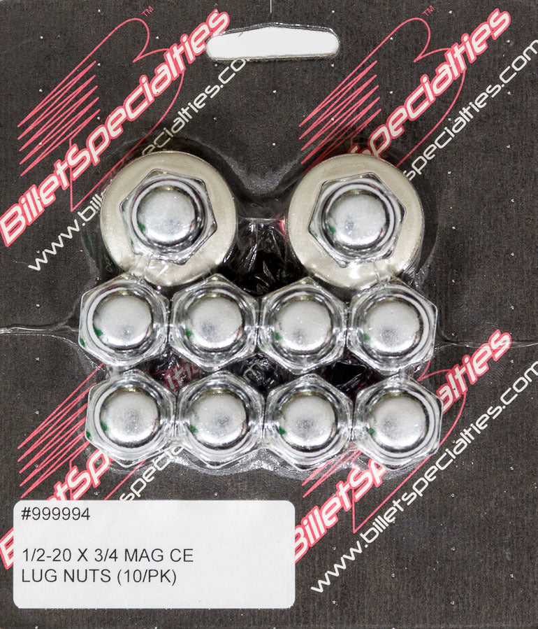 Billet Specialties   1/2-20 X 3/4 Mag Lug Nuts (10/PK)  BSP999994