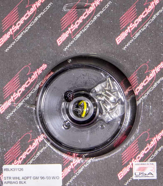 Billet Specialties  96-03 GM Steering Wheel Adapter Black BLK31126