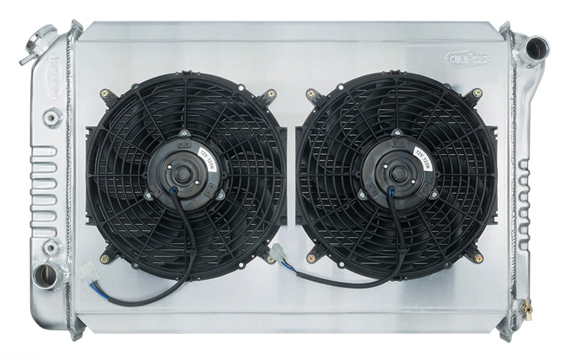 Cold Case Radiators 71-73 Mustang Radiator AT 26in Dual 12in Fans FOM578AK