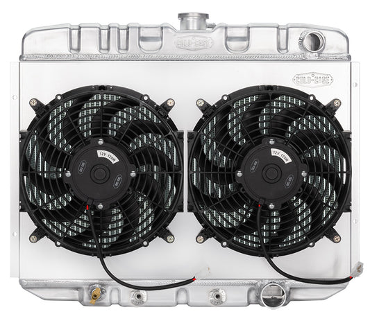 Cold Case Radiators 67-70 Mustang Radiator AT 24in Dual 12in Fans FOM587AK