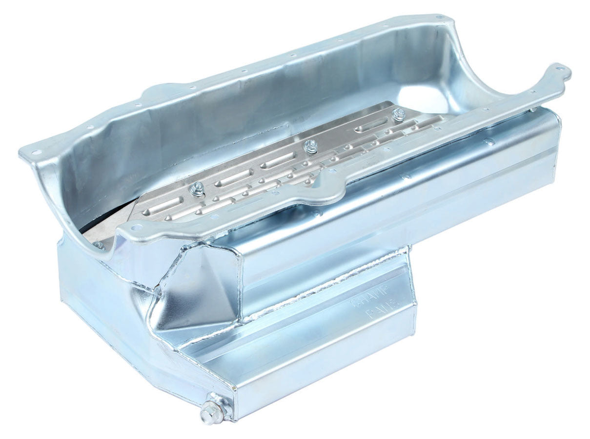 Champ Pans   SBC Oil Pan - 6.5 Deep w/Kick-Out 86-Up  CHACP106KORB