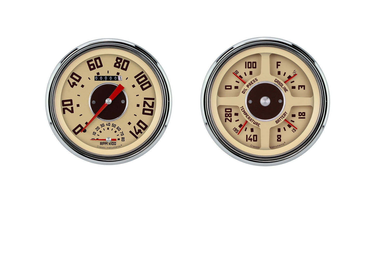 Classic Instruments 47-53 Chevy Truck Quad Gauge MPN CLACT47GM62 For GM Fullsize Truck 1947-53