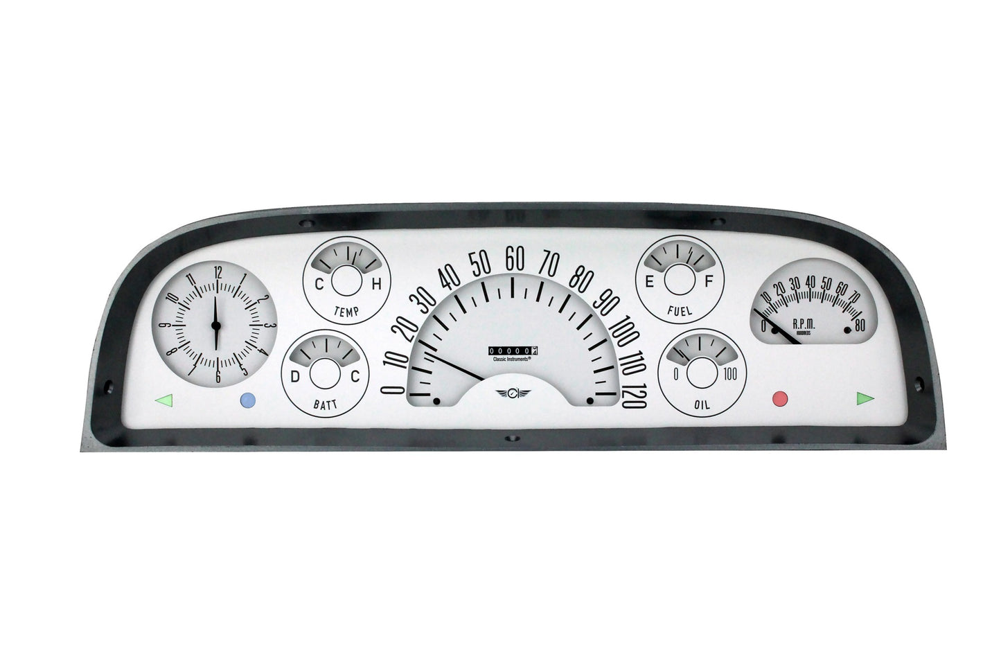 Classic Instruments  60-63 Chevy Truck Gauge Set White CT60W