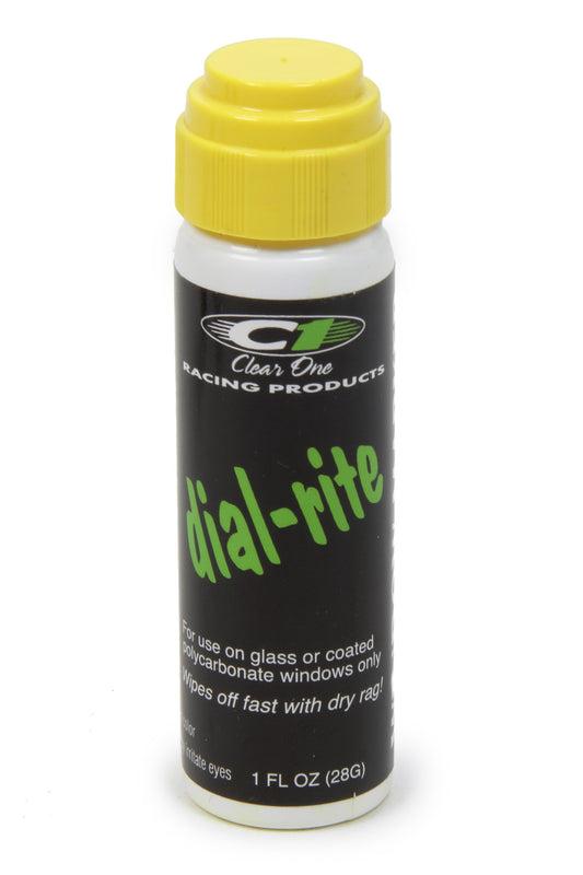 Clear One Racing Products  Dial-In Window Marker Yellow 1oz Dial-Rite DRP2