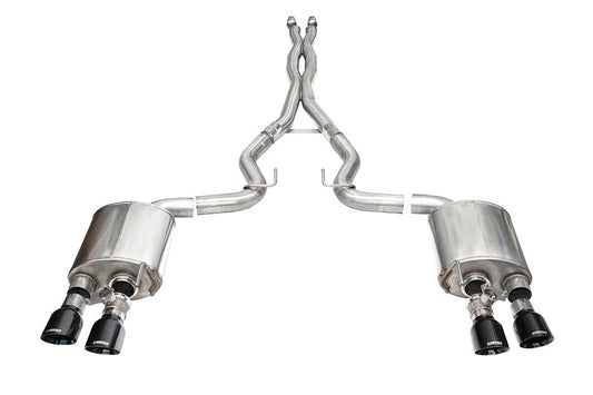 Corsa Performance 24- Mustang Dark Horse 5.0L Cat Back Exhaust MPN COR21265BLK For Ford Coyote, Mustang 2024