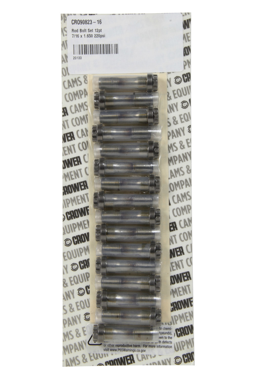 Crower Rod Bolt Set 12pt 7/16 x 1.650 220psi MPN CRO90823-16