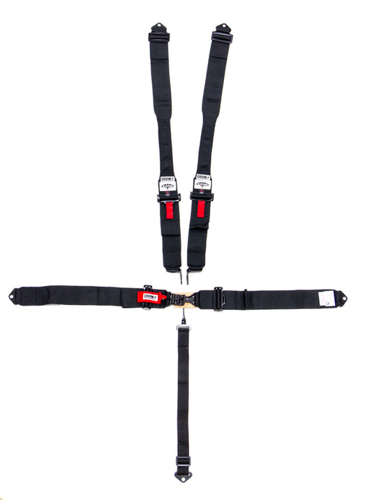 Crow Safety Gear 5-Pt Harness Small Latch Blk Hans Bolt In Blk Har MPN CRW11004B-DB