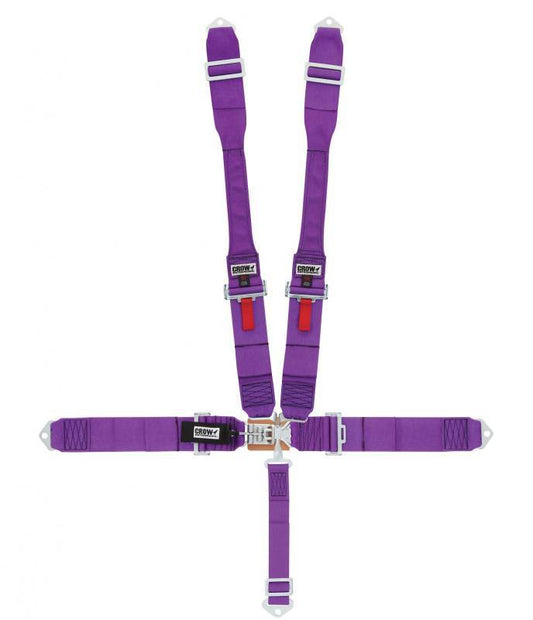 Crow Safety Gear 5-Way L&L 52in Lap Belt- Indiv Dog Bone Harness MPN CRW11005DB