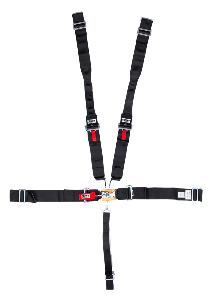 Crow Safety Gear 5-Pt Harness Small Latch Blk Hans Wrap Around Pul MPN CRW11014-DB