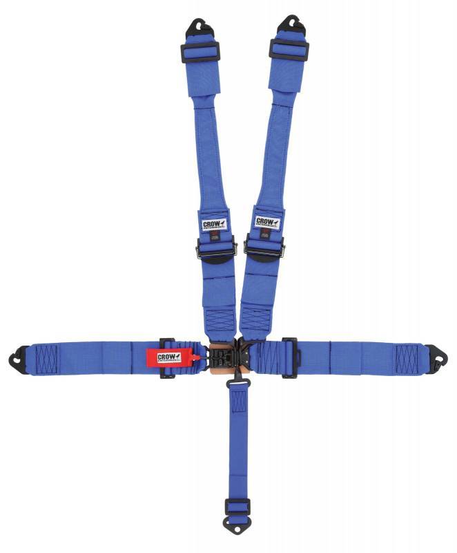 Crow Safety Gear 5-Way L&L 52in Lap Belt DB Harness Alum adjuste MPN CRW11043PRB