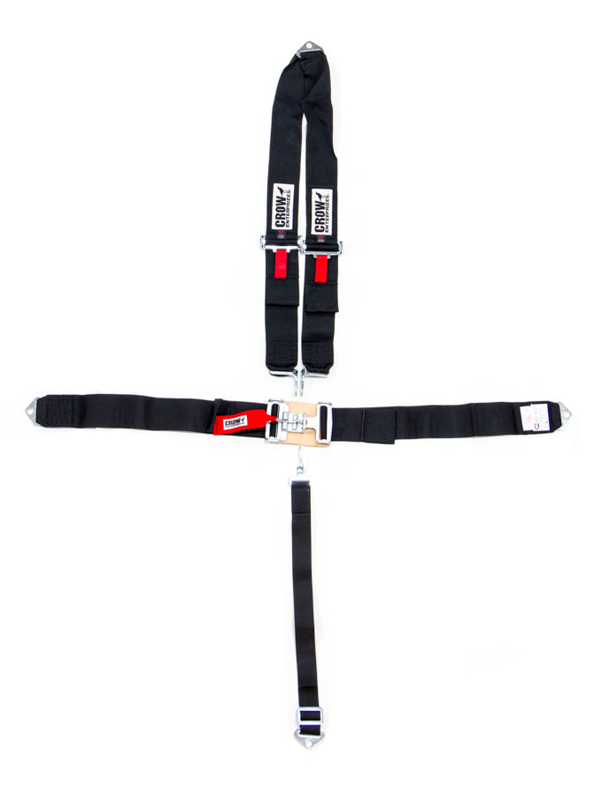 Crow Safety Gear 5-Pt Harness Big Latch Blk Bolt In V Type MPN CRW11084A