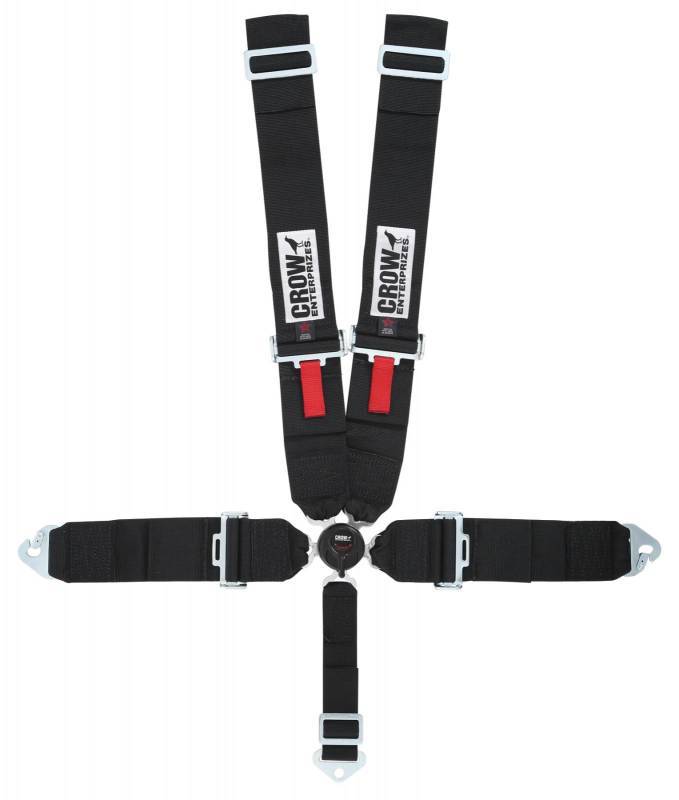 Crow Safety Gear Kam Lock Lap Belt 5-Way Black Floor Mount MPN CRW11144