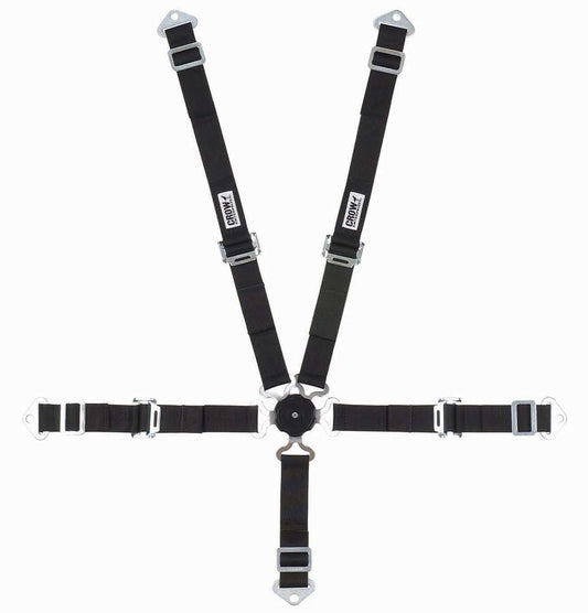 Crow Safety Gear 5-Pt Harness 2in Cam Lock Blk Pull Up MPN CRW11174A