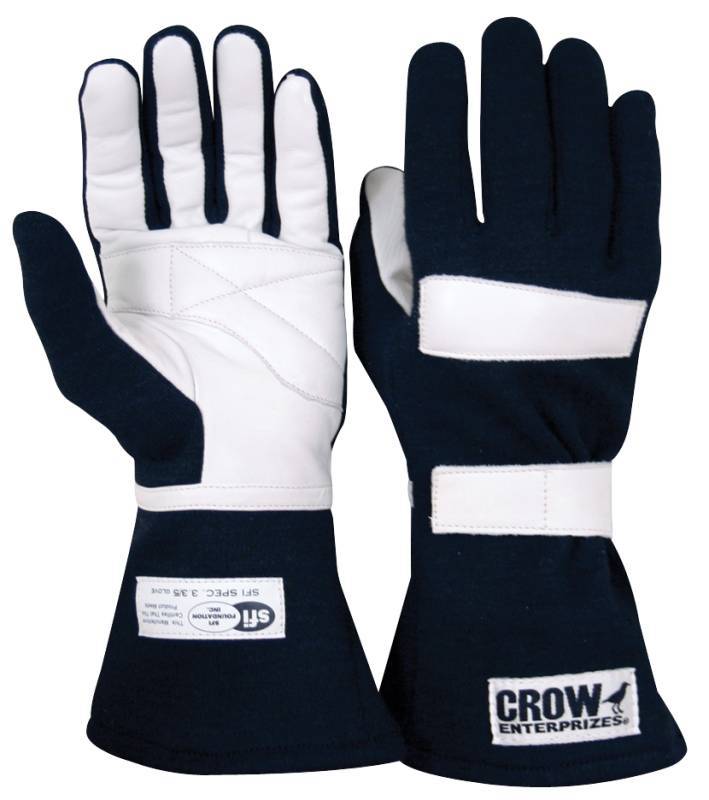 Crow Safety Gear Junior Driving Gloves Black Medium SFI-3.3/5 MPN CRW11674