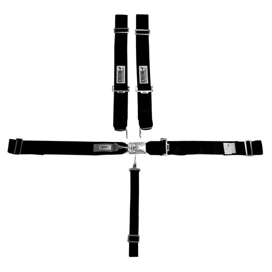 Crow Safety Gear  5-Pt Harness Small Latch Black Pull Down LS Only 20054
