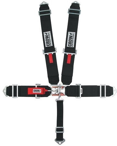 Crow Safety Gear 5-Way 3in L&L Lap Belt Pull Down  Individual Ha CRW20084