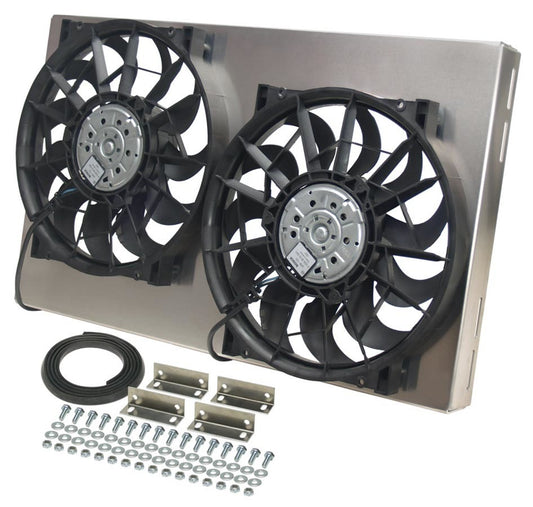 Derale Dual RAD Fan w/Alum Shroud Assembly MPN DER16825