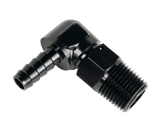 Derale Fitting 90 Degree 7/8-14 to 3/8in Barb MPN DER59406