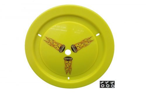 Dominator Race Products  Wheel Cover Dzus-On Fluo Yellow Real Style 1006-D-FLO-YE