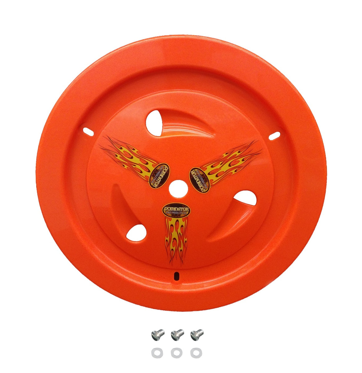 Dominator Race Products  Wheel Cover Dzus-On Fluo Orange 1013-D-FLO-OR