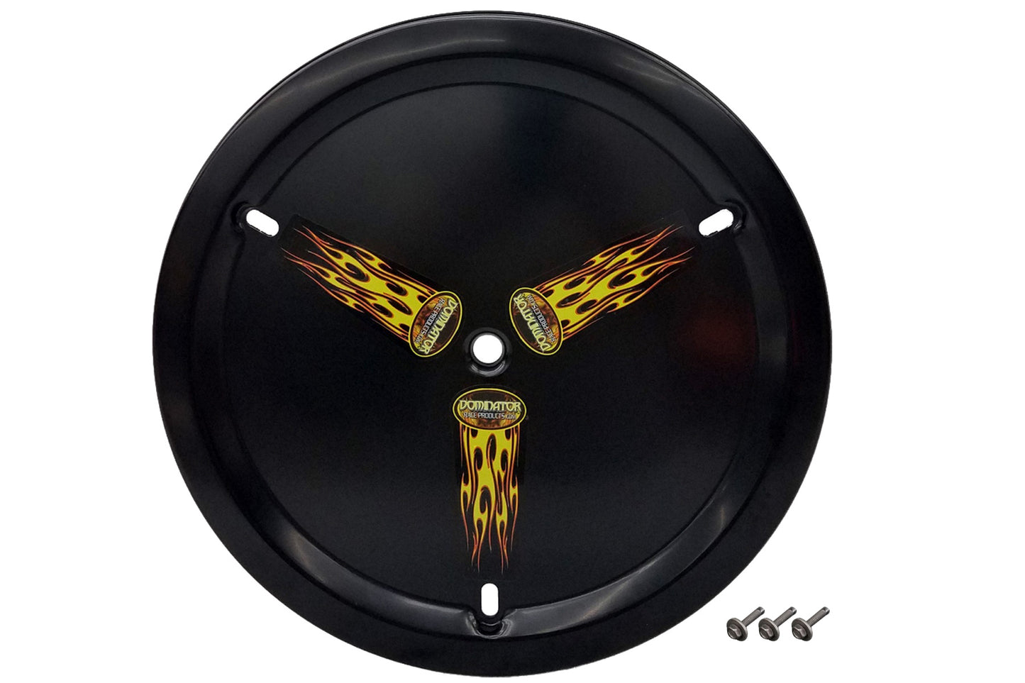 DOMINATOR RACE PRODUCTS   Wheel Cover Aluminum Bolt-On 15in Black   DOM1030-B-BK